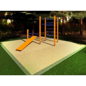 Спортивный комплекс Start Line Fitness № 6 (скамья наклонная, 3 турника разной высоты, шведская стенка) 7006