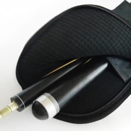 Чехол для 1 кия, мягкий, торцевая застёжка, лямка, (чёрный, синий) ЧхК1.1.10