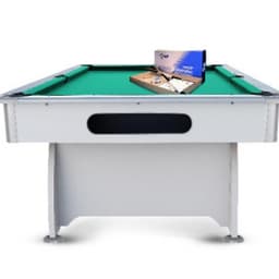 Стол бильярдный Start Line Play "Модерн" 8ф ПУЛ/РП, ЛДСП 16мм, В комплект входят: 1 набор шаров, 2 кия, 12 мелков, 1 треугольник, 1 мостик, 1 разметка 35, сукно "Euro Pro 70" ш1,98м Yellow green Мд8.ЛДСП