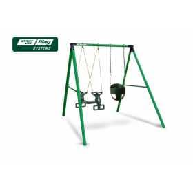 Качели SLP SYSTEMS 2 секции + качеля с фиксацией зеленая + сиденье двойное slpmk2-121-108