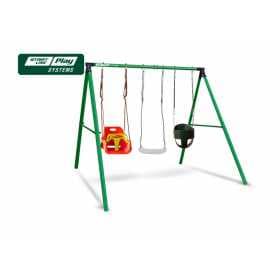 Качели SLP SYSTEMS 3 секции + лодочка белое + качеля с фиксацией зеленая + качеля с фиксацией желтое slpmk3-bdh