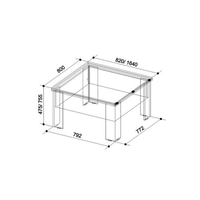 Журнальный столик Секрет (1 640х800х754) венге/дуб млечный