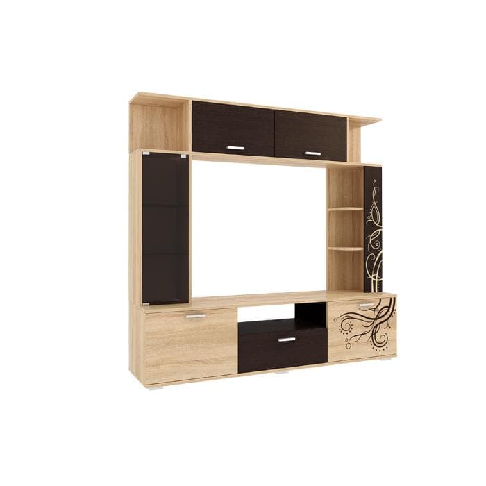 Мини-стенка Ника (1 548х383х1 486) CTV-007 дуб сонома/венге