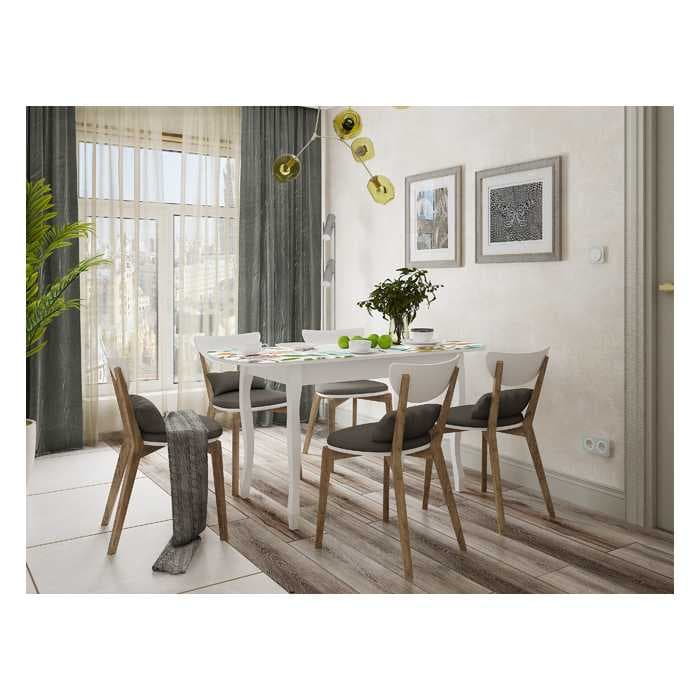 Стол обеденный "Экстра 1" (1 000х600х745) КМ-0210 белый/ВеснаКМ-0210.1697