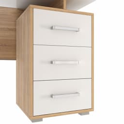 Стол компьютерный Лайт-2 1200 (1 200х600х750) дуб сонома/белый