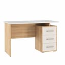 Стол компьютерный Лайт-2 1200 (1 200х600х750) дуб сонома/белый