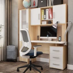 Стол компьютерный Лайт-2 1200 (1 200х600х750) дуб сонома/белый