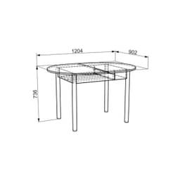 Стол обеденный Квартет (1 998х902х736) KM-0201 венге