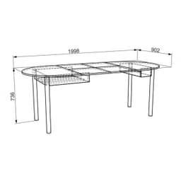 Стол обеденный Квартет (1 998х902х736) KM-0201 венге