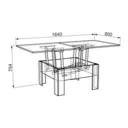 Журнальный столик Секрет (1 640х800х754) ясень шимо т./ясень шимо 