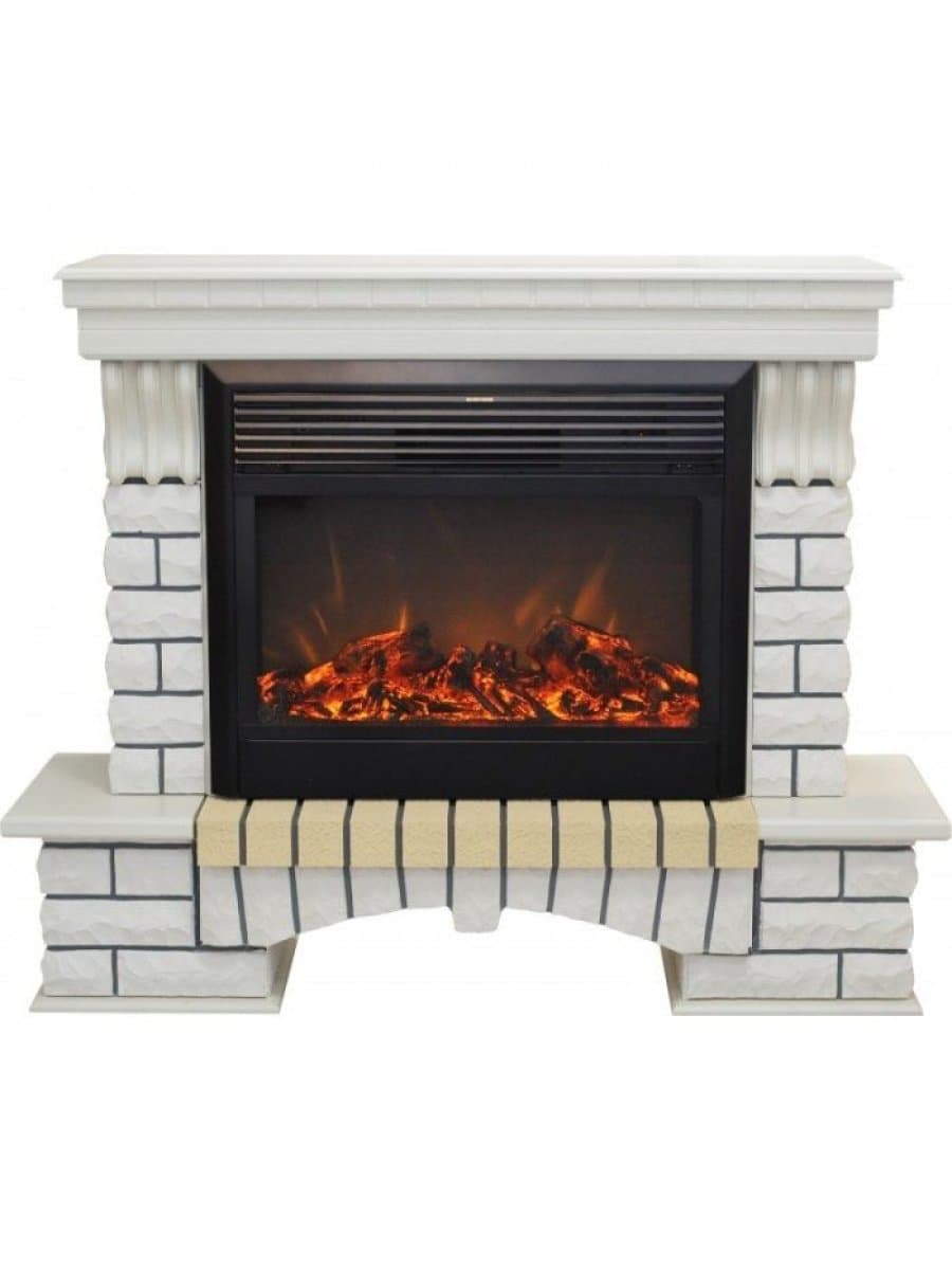 Комплект Real Flame портал Country 26 WT с очагом Moonblaze Deluxe Black/Brass