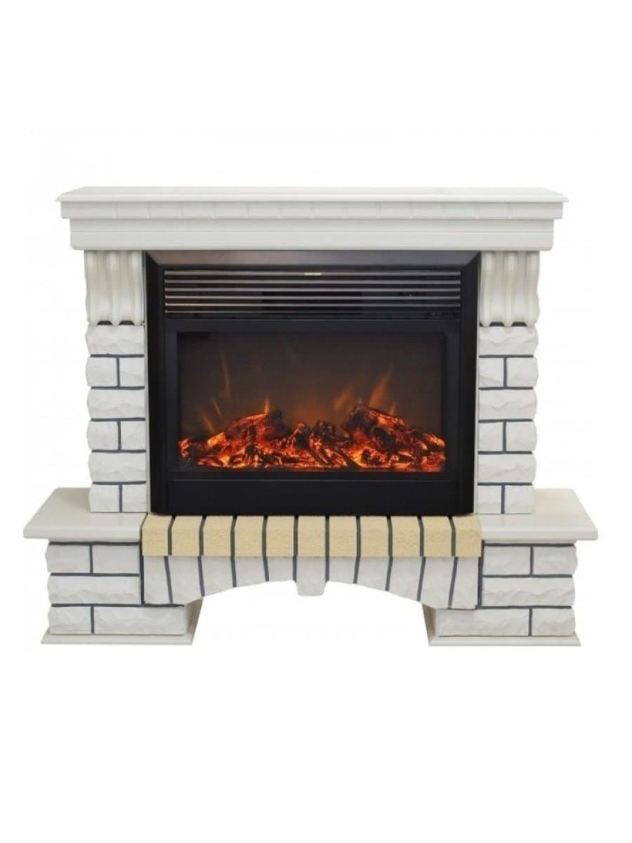 Комплект Real Flame портал Country 26 WT с очагом Moonblaze Deluxe Black/Brass