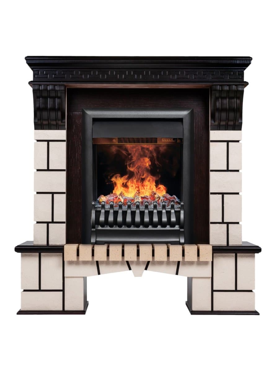 Комплект Real Flame портал Stone STD AO с очагом Oregan