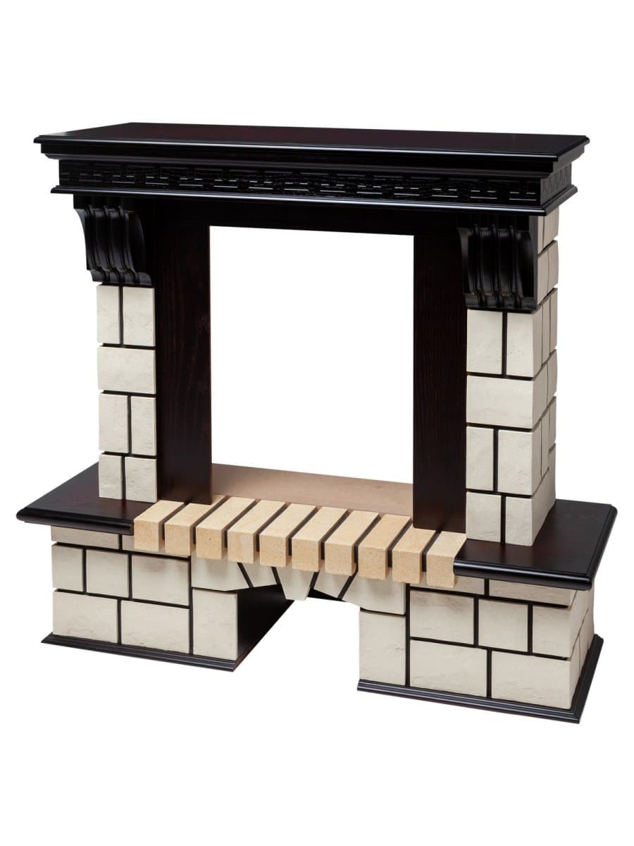 Комплект Real Flame портал Stone STD AO с очагом Oregan