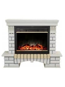 Комплект Real Flame портал Country 26 WT с очагом Moonblaze Deluxe Black/Brass