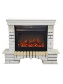 Комплект Real Flame портал Country 26 WT с очагом Moonblaze Deluxe Black/Brass