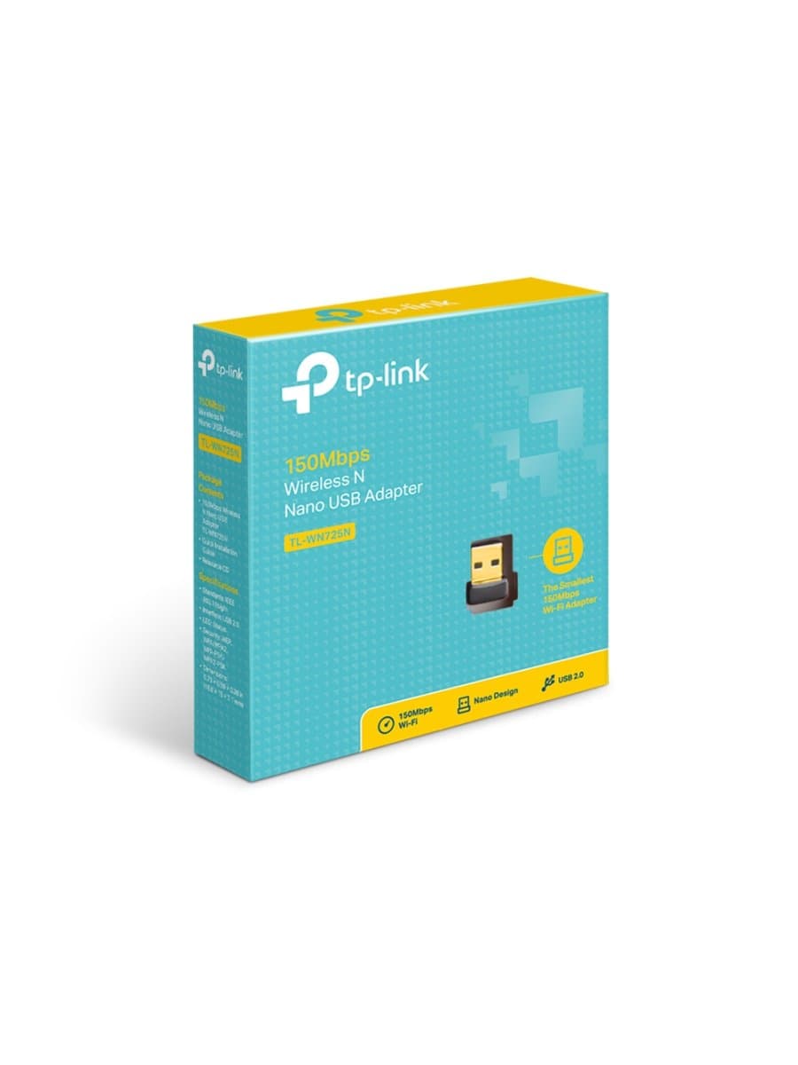 Беспроводной USB-адаптер TP-LINK TL-WN725N(RU), Nano, Wi-Fi 150 Мбит/с