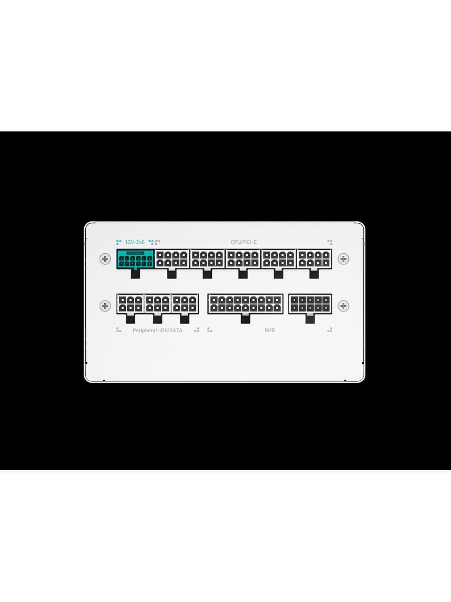 Блок питания DeepCool PQ750G-WH (750W) 80 Plus Gold 24Pin, CPU(4+4)Pin x2, SATA x3*2, PCI-E(6+2)Pin x2, ATX12V 3.0 White