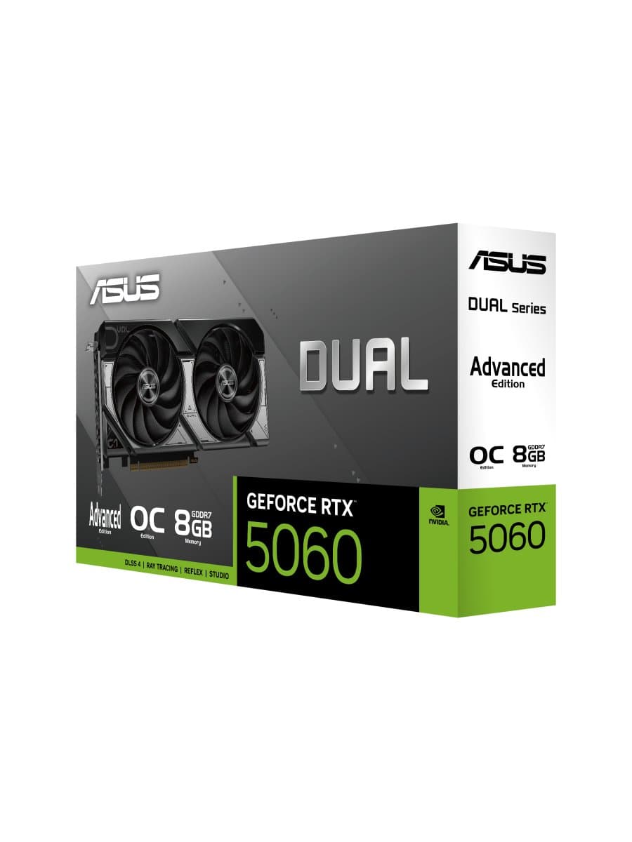 VGA Card ASUS GeForce RTX 5060 Dual OC Advanced Edition 8GB GDDR7 128bit 2xFan 3DP+HDMI (90YV0PS0-M0NA00)