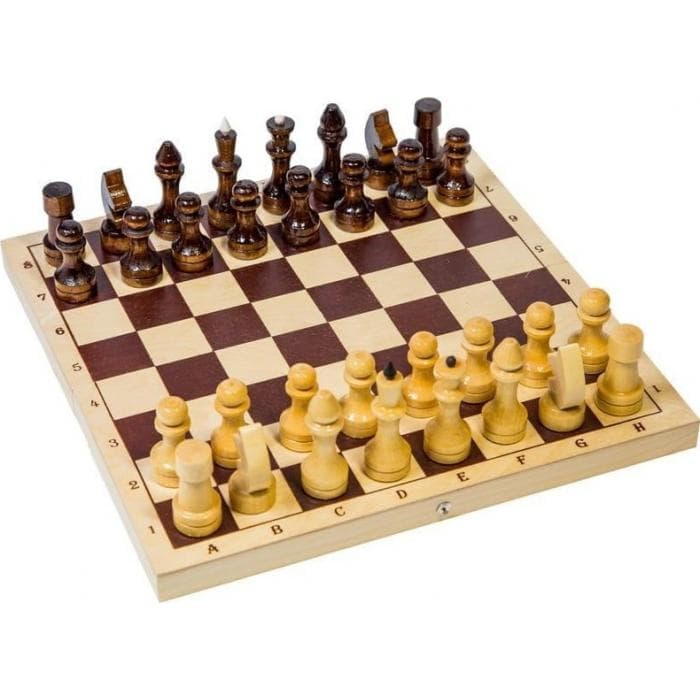 Шахматы обиходные парафинированные с доской 290*145*38 (P-4)