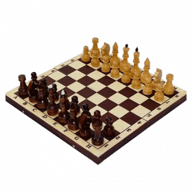 Шахматы обиходные лак с темной доской 290*145*38 (P-11)