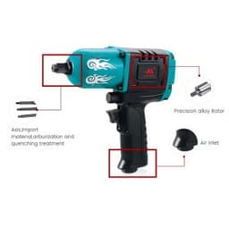 Пневматический гайковерт ZM-5002 в кейсе + ударные головки