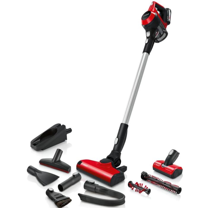 Аккумуляторный пылесос Bosch BBS61PET2, Unlimited ProAnimal, 18 В, до 30 мин, красный