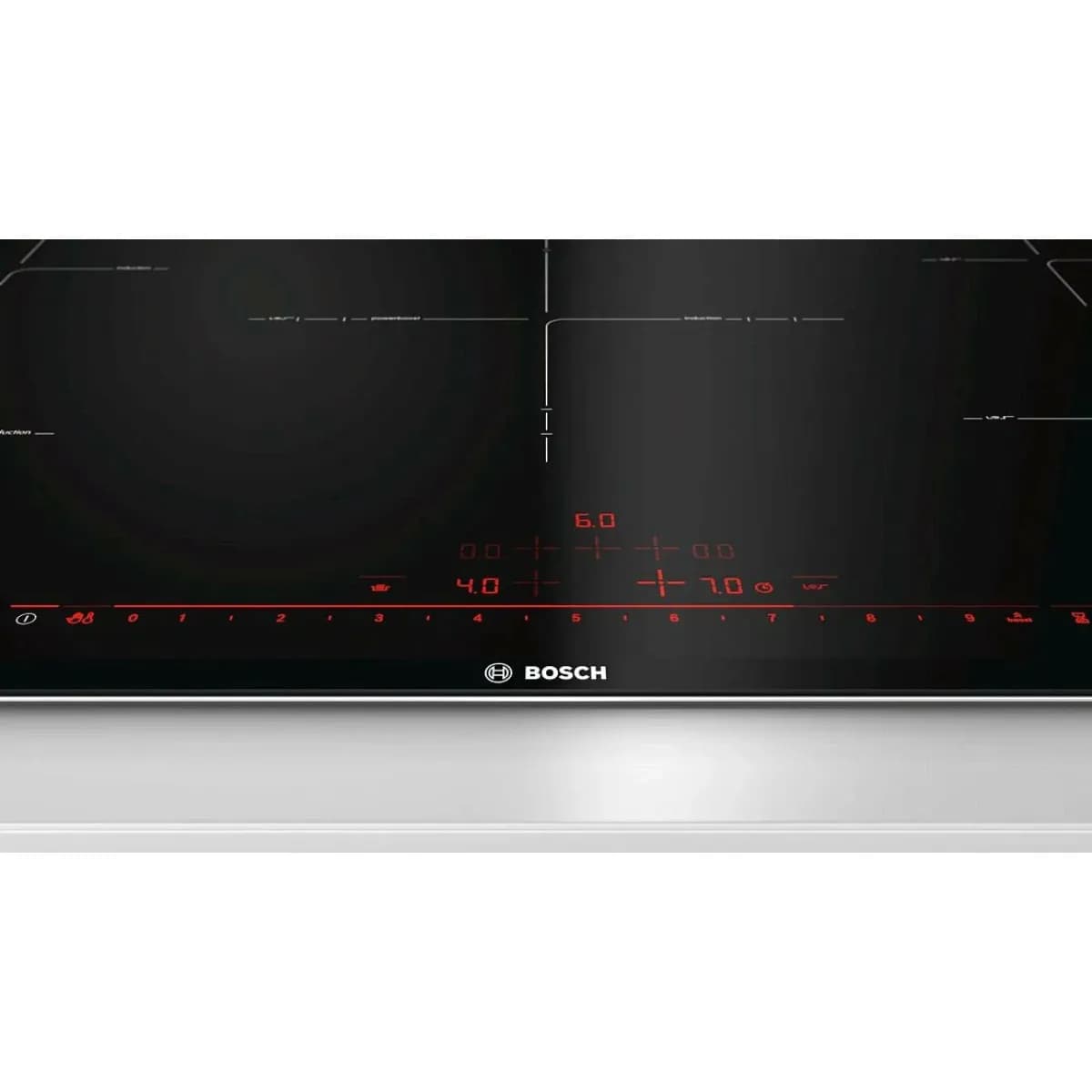 Индукционная варочная панель Bosch PIV975DC1E, 90 см, 5 зон нагрева, DirectSelect Premium, чёрная