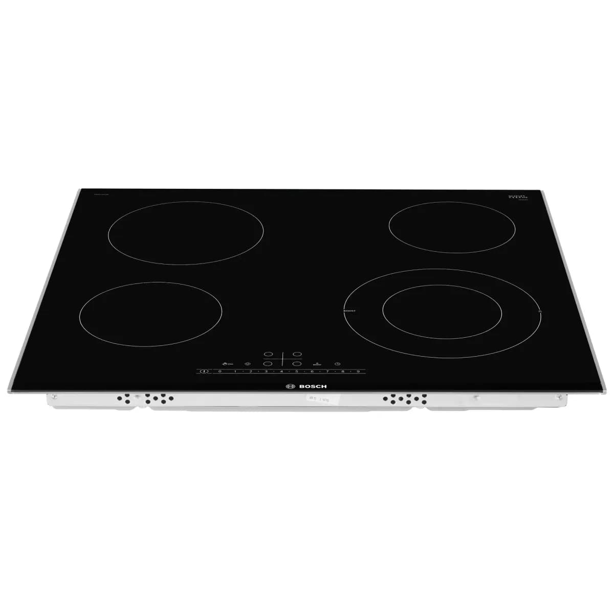 Электрическая варочная панель Bosch PKF675FP2E, 60 см, 4 зоны, стеклокерамика, чёрная