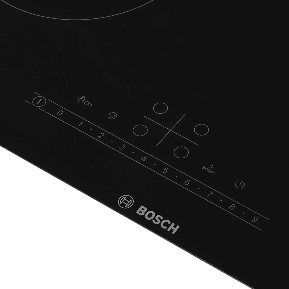 Электрическая варочная панель Bosch PKF675FP2E, 60 см, 4 зоны, стеклокерамика, чёрная