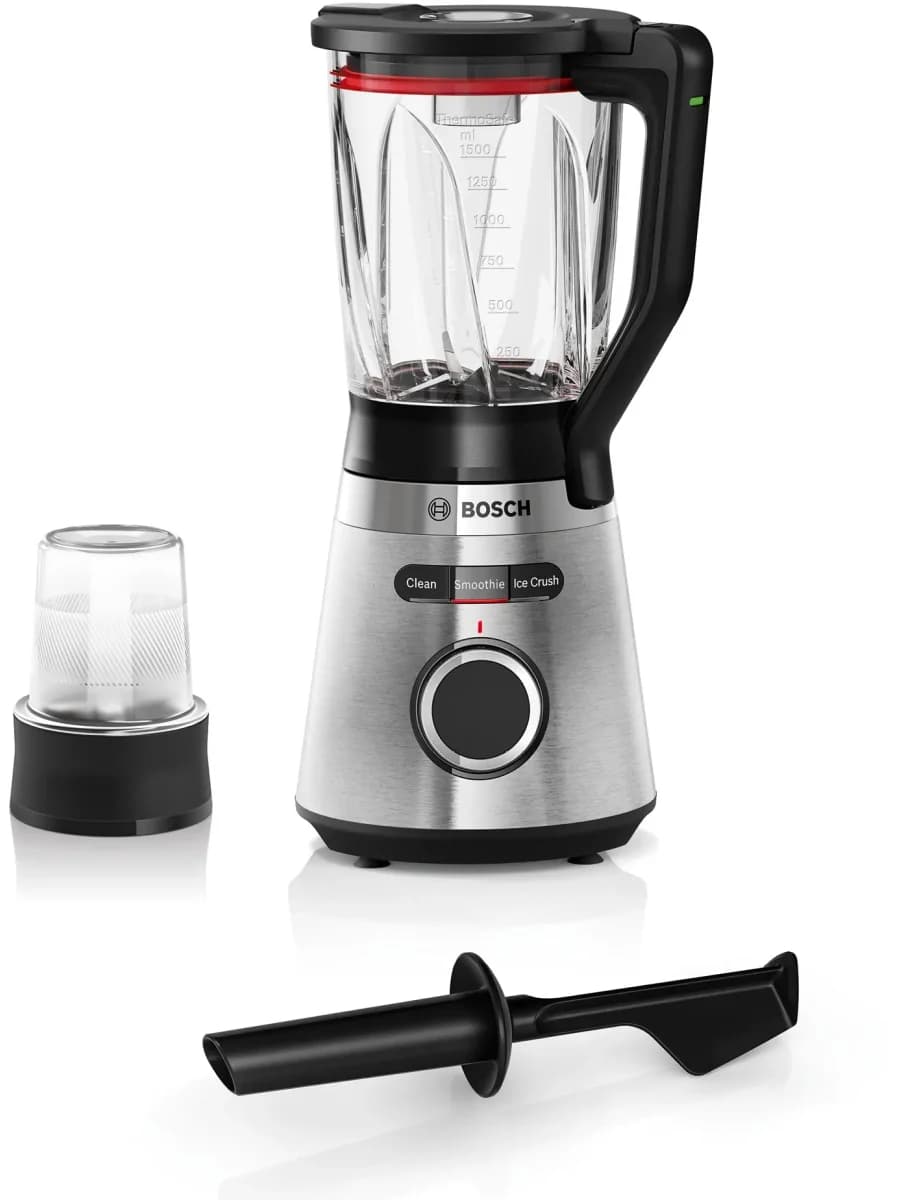 Стационарный блендер Bosch MMB6386M, 1200 Вт, 1,5 л, 3 автопрограммы, нержавеющая сталь