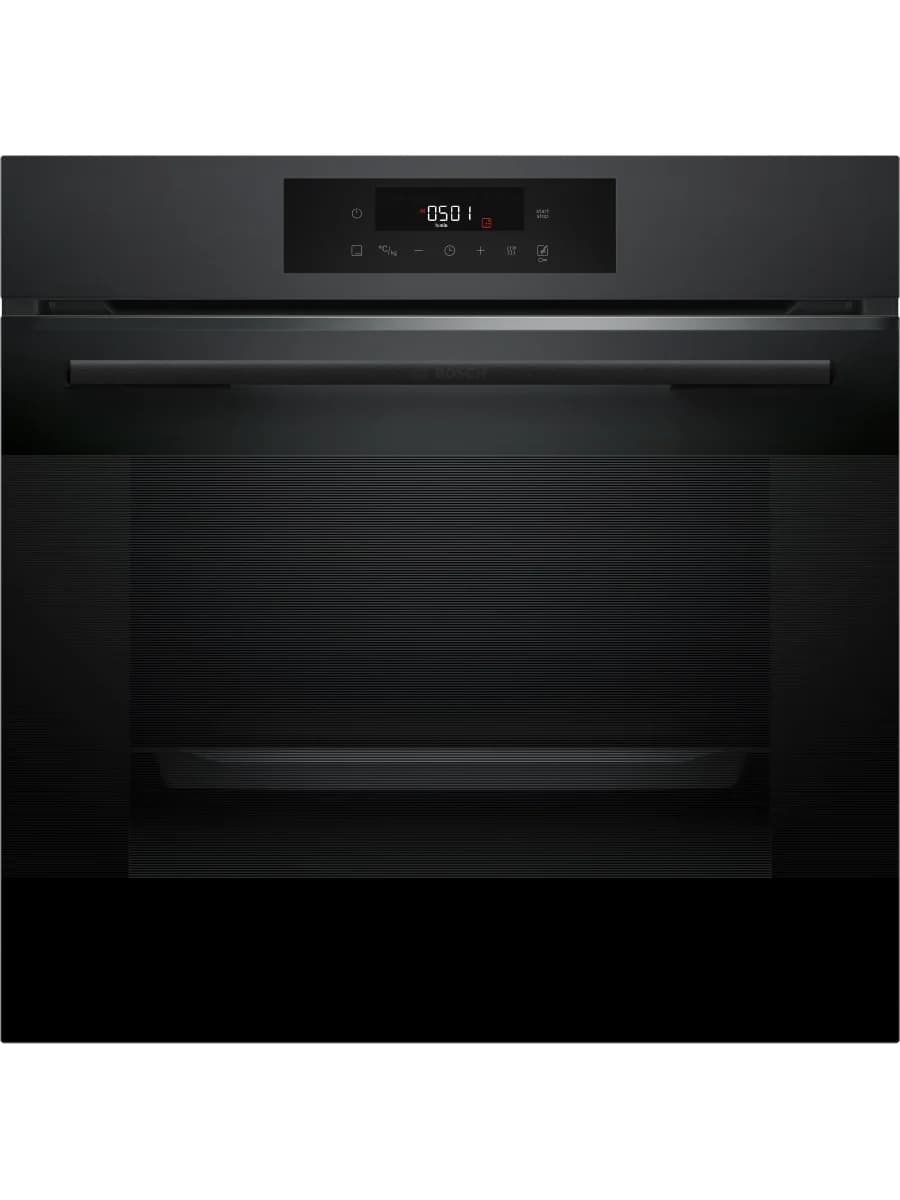 Встраиваемый духовой шкаф Bosch HJG852YT0T, 76 л, AirFry, 30 автопрограмм, матовый чёрный