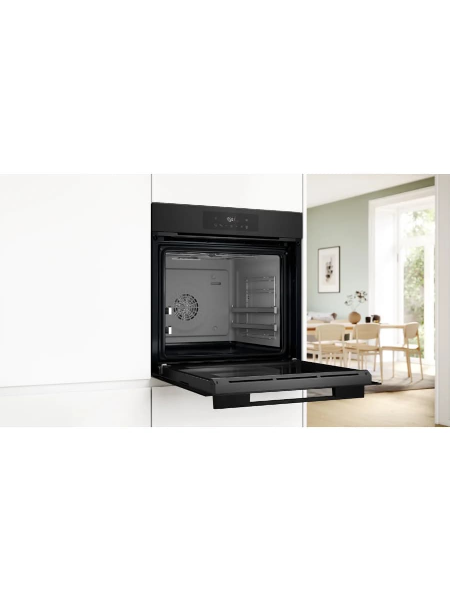 Встраиваемый духовой шкаф Bosch HJG852YT0T, 76 л, AirFry, 30 автопрограмм, матовый чёрный