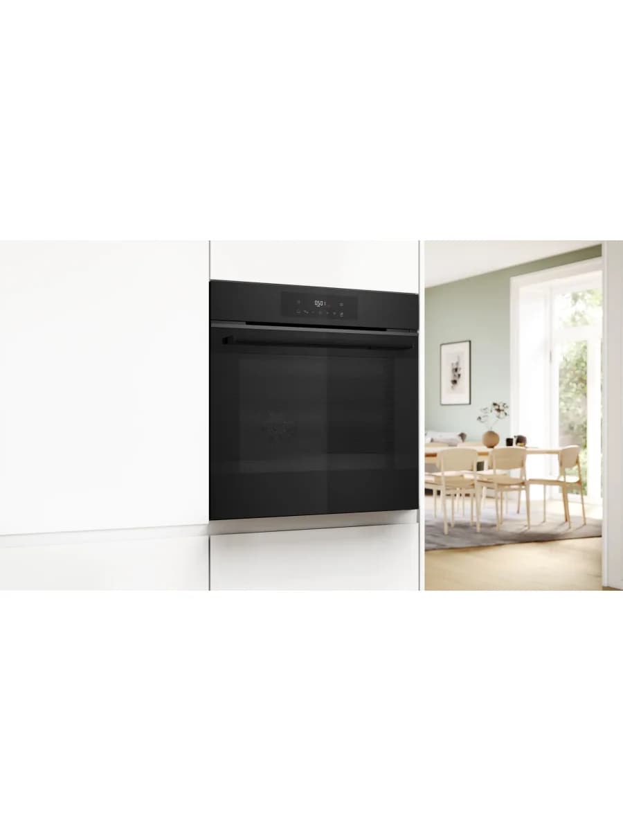 Встраиваемый духовой шкаф Bosch HJG852YT0T, 76 л, AirFry, 30 автопрограмм, матовый чёрный