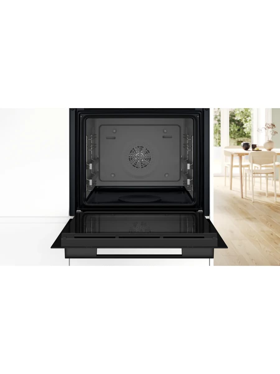 Встраиваемый духовой шкаф Bosch HJG852YT0T, 76 л, AirFry, 30 автопрограмм, матовый чёрный