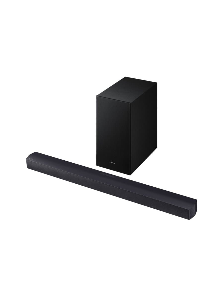 Саундбар Samsung HW-B450F, 2.1 канала, беспроводной сабвуфер, DTS Virtual X, Bluetooth, чёрный титан