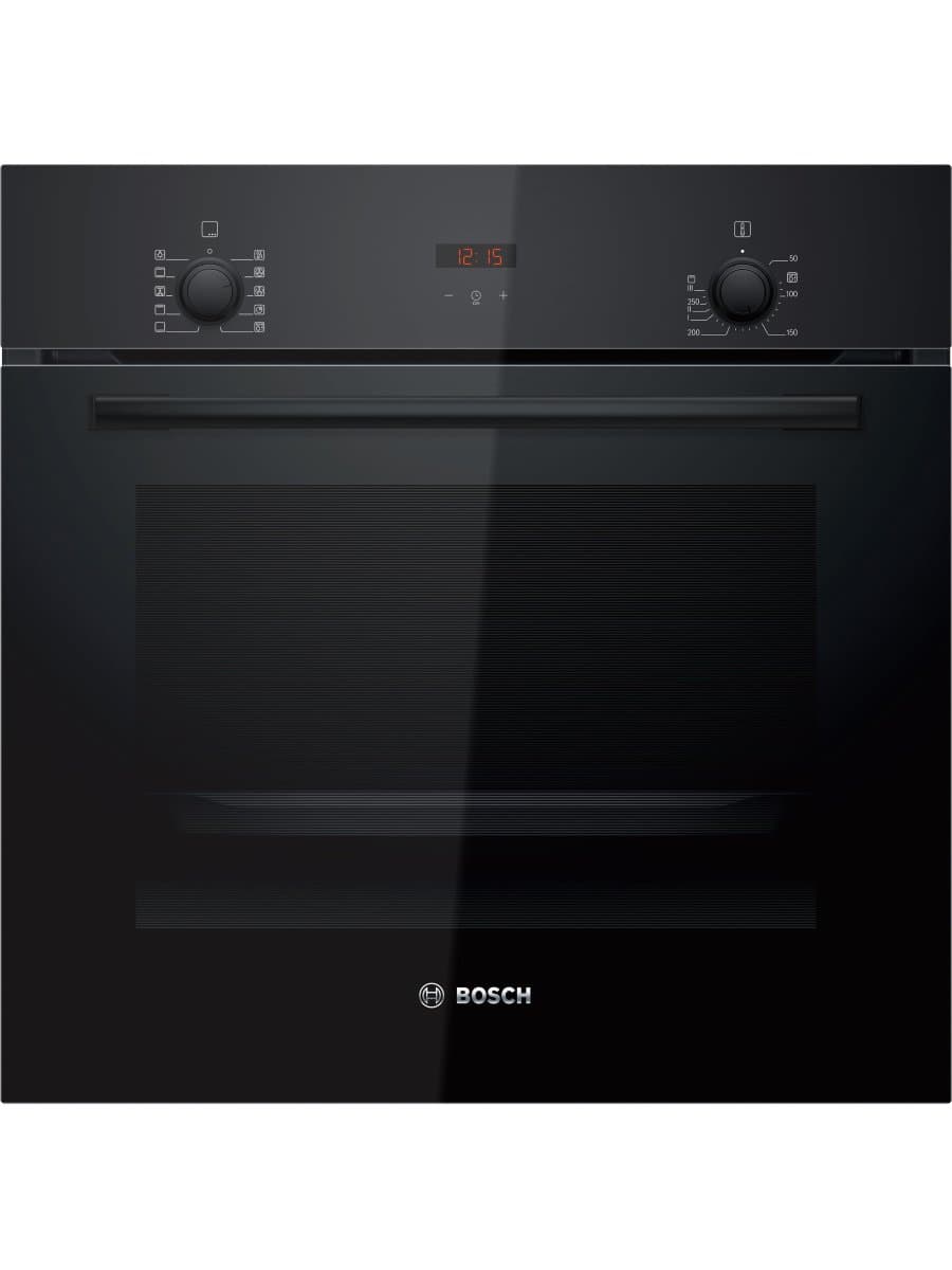 Встраиваемый духовой шкаф Bosch HBF512BB1T, 66 л, 7 режимов, 3D Hotair, чёрный