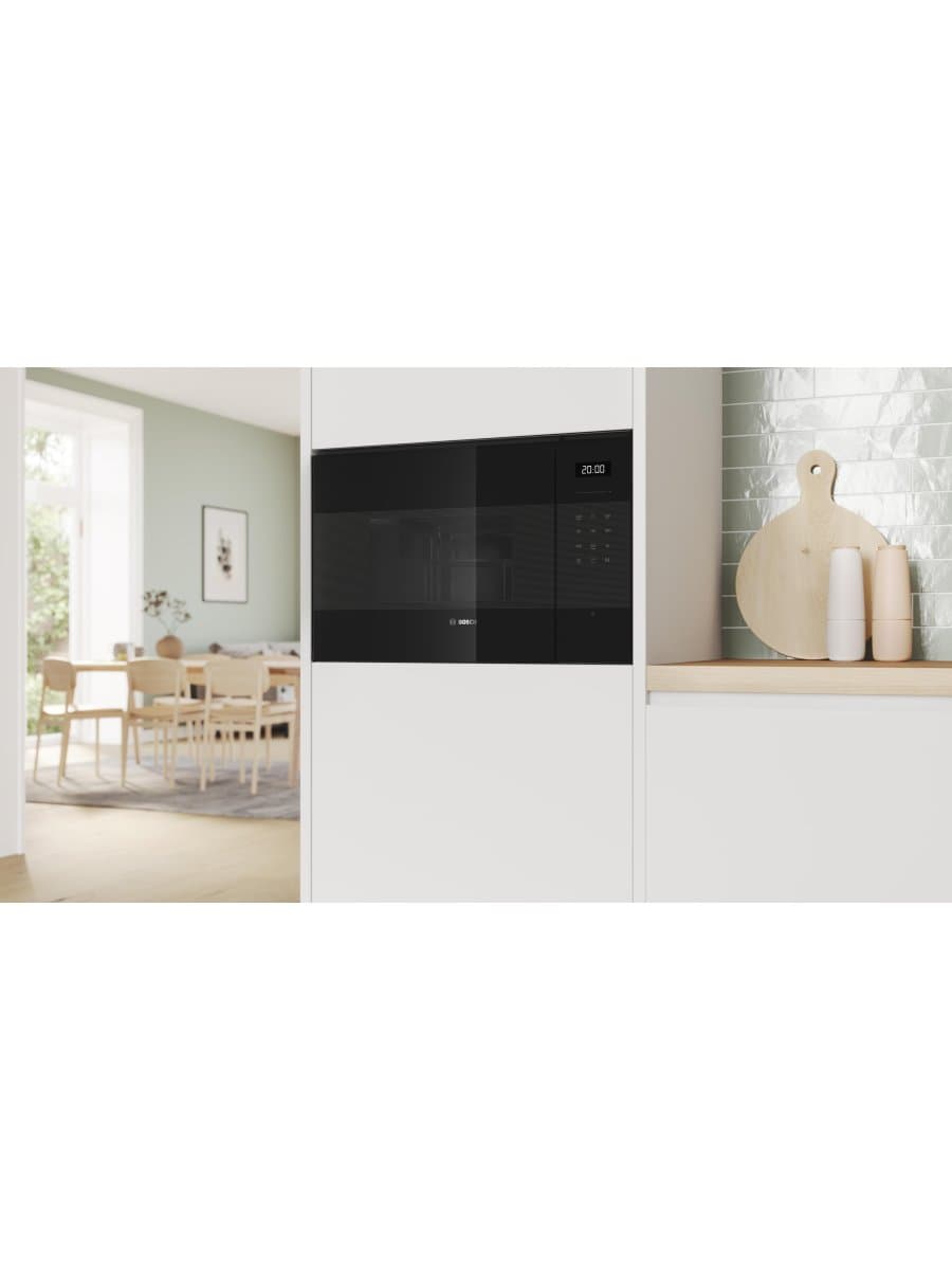 Встраиваемая микроволновая печь Bosch BEL554MB2, 25 л, 900 Вт, гриль 1200 Вт, чёрная