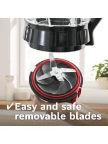 Стационарный блендер Bosch MMB6386M, 1200 Вт, 1,5 л, 3 автопрограммы, нержавеющая сталь