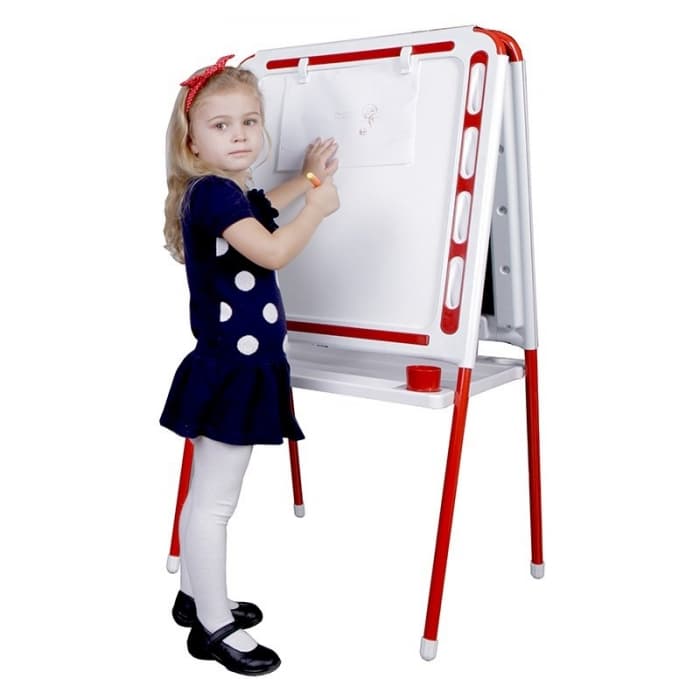 Мольберт детский универсальный ДЭМИ Красный/Белый