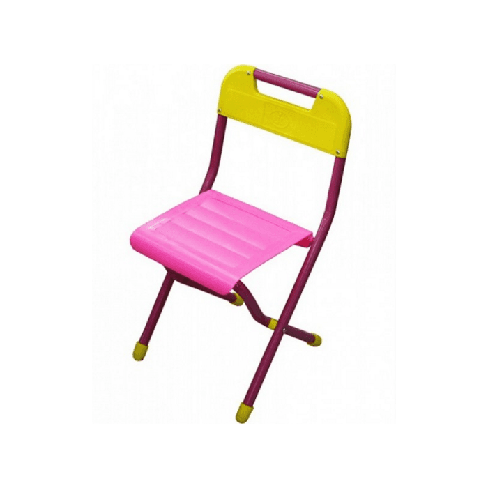 Стул складной детский ССД.03Р Желтый/Розовый регулируемый