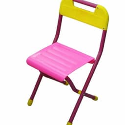 Стул складной детский ССД.03 Желтый/ Розовый