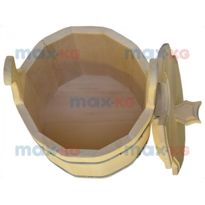 Запарник с крышкой 10 л, кедр