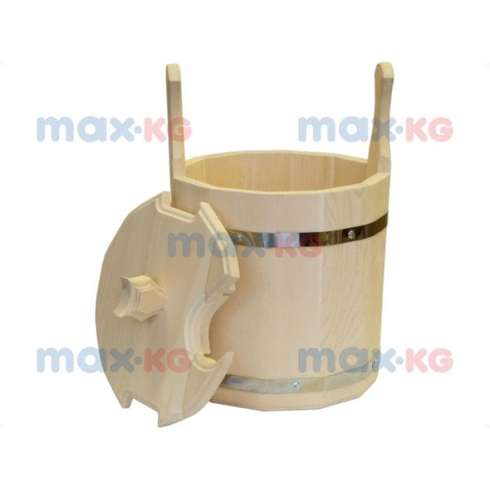 Запарник с крышкой 15 л, кедр