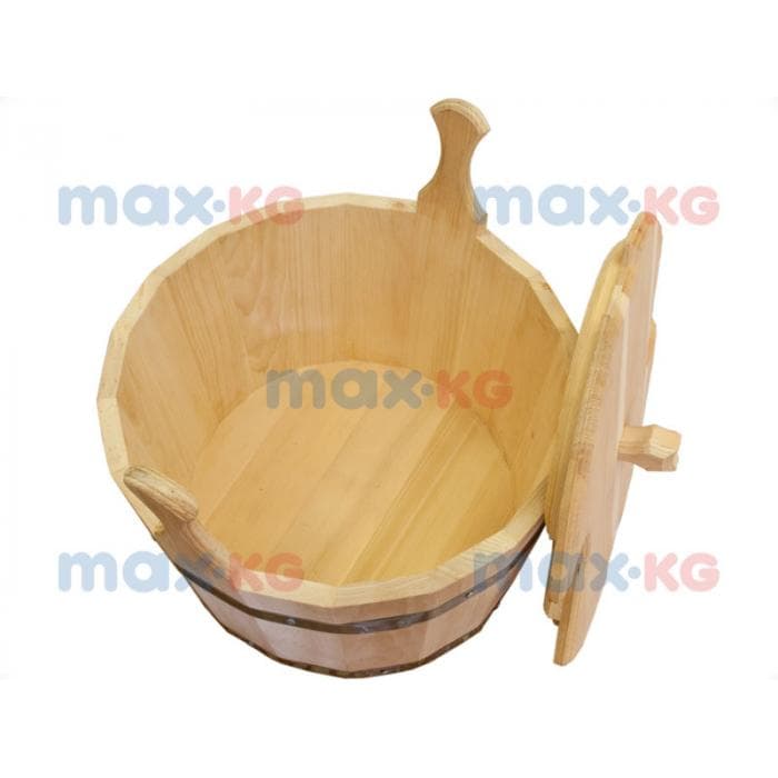 Запарник с крышкой 20 л, кедр