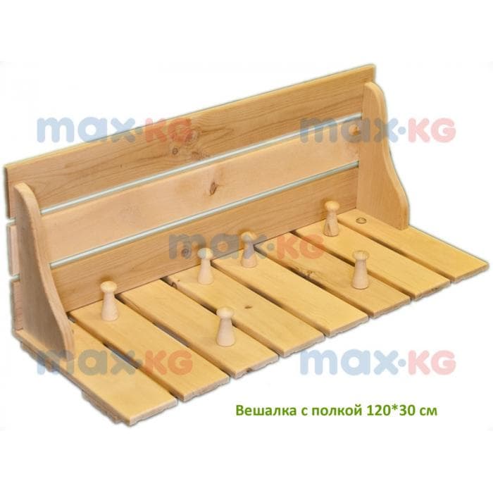 Вешалка с полкой 30*120 см, кедр