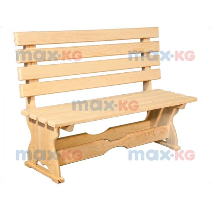 Лавка со спинкой 120 x 40 x 44,5 см, кедр