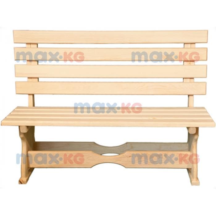 Лавка со спинкой 120 x 40 x 44,5 см, кедр