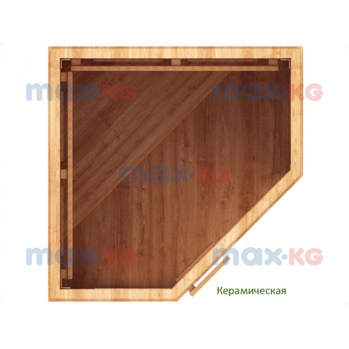 Инфракрасная сауна керамика, 1-местная угловая, 200*105*105 см, 5 излучателей, кедр