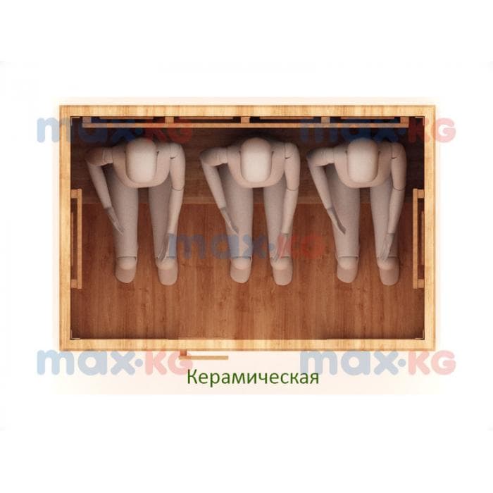Инфракрасная сауна керамика, 3-местная, 200*180*105 см, 8 излучателей, кедр